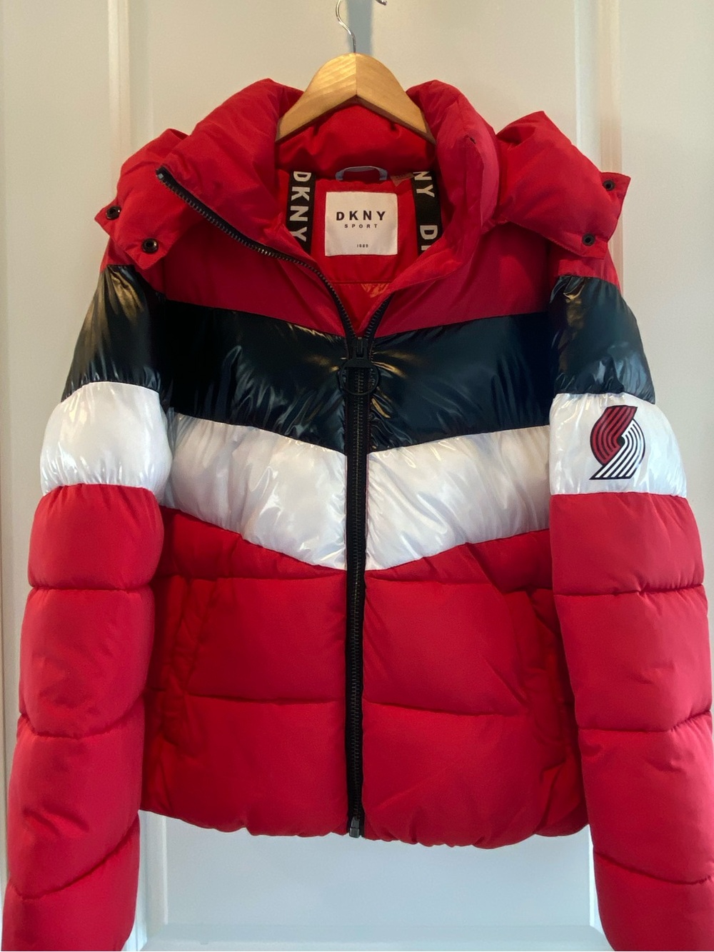 DKNY Sport 1989 + G-lll Apparel Group x Trailblazers Collaboration Puffer Jacket